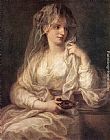 Virgin Canvas Paintings - Portrait of a Woman Dressed as Vestal Virgin